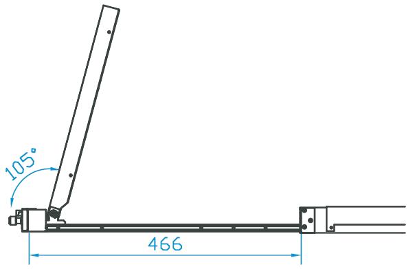 This is a picture of a 1RU 20 inch quad display LCD Drawer Diagram