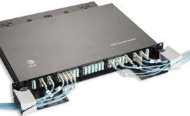 This is a picture of a 1U 120 fibre MPO Cassette Panel