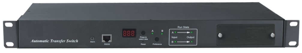 This is a picture of a 8 way IEC Transfer Switch with dual power redundancy