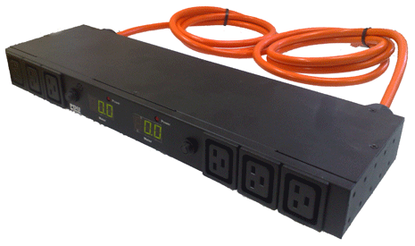 This is a picture of a 8 way IEC C19 metered PDU