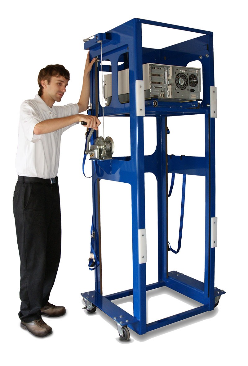 This is a picture of a RL400C server lift from RackLift
