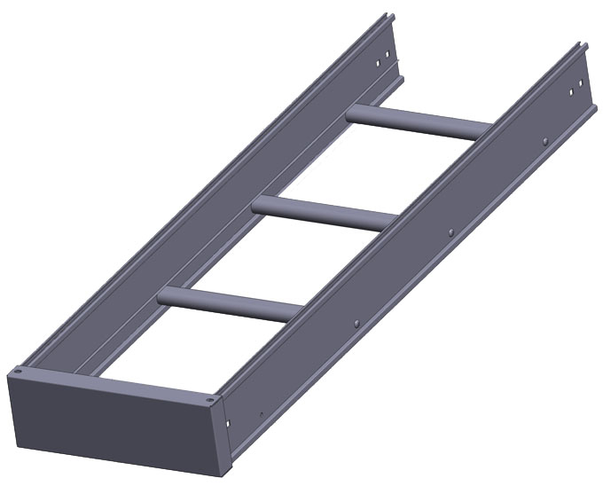 This is a picture of a cable tray ladder end cover