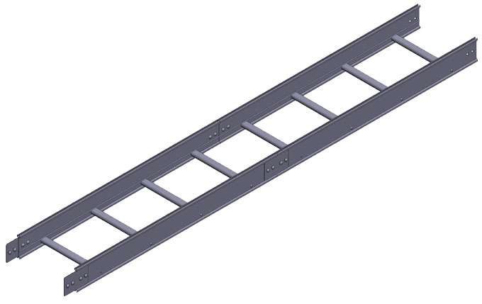 This is a picture of a cable tray ladder lateral connector