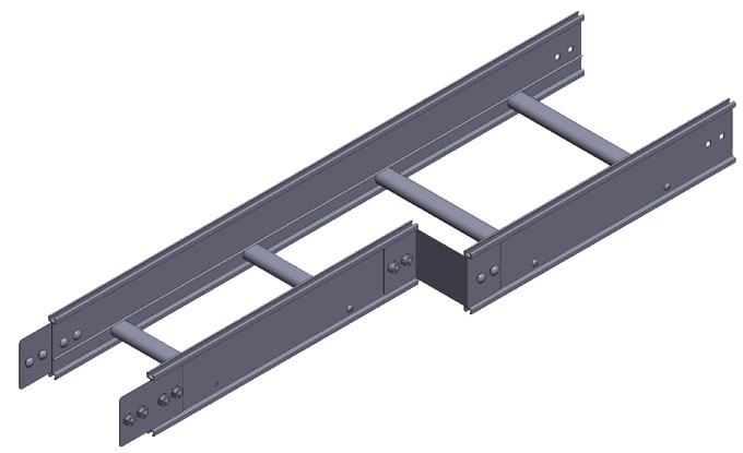 This is a picture of a 2m straight cable tray ladder reducer