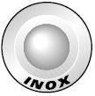 This is a picture of INOX AISI 304 Stainless Steel logo for air conditioner rack cabinets