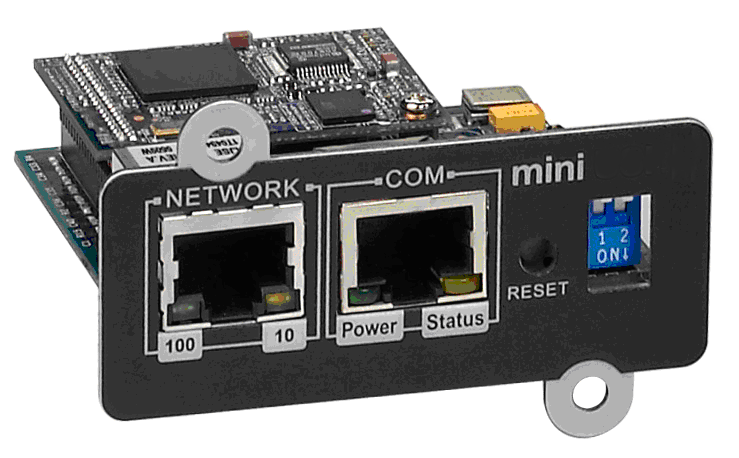 This is a picture of a Mini Internal UPS Network Management Card